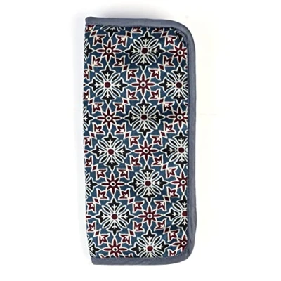Image of Lantern Moon Ajrak Rectangular Interchangeable Knitting Needles Empty Case 1 Piece, Blue