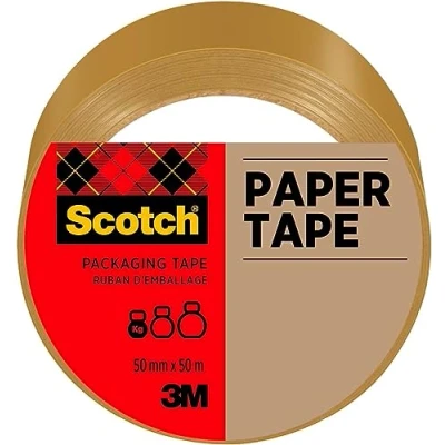 Image of Scotch Paper Mailing Tape Brown 50 mm x m 1 Roll/Pack Ideal for Sealing Light Parcels and Envelopes
