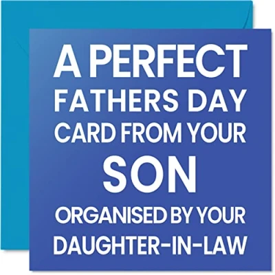 Image of Funny Fathers Day Cards for Dad Organised By Joke Happy Card from Son Daughter, Rude Father Gifts, 145mm x Father&#039;s Greeting Gift Daddy Papa