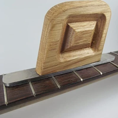 Image of Chris Alsop Guitar Fret Leveling File Diamond With Oak Handle. Leveller, Levelling file.