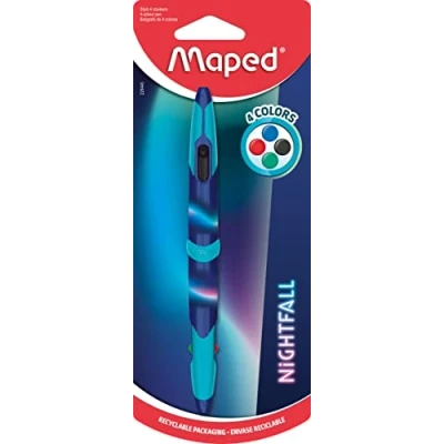 Image of Maped 4 colour ballpoint pen Nightfall blue