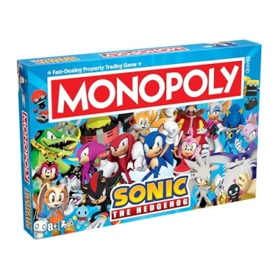 Image of Winning Moves Sonic the Hedgehog Monopoly Board Game for 26 players and makes a great gift fans aged 8 up