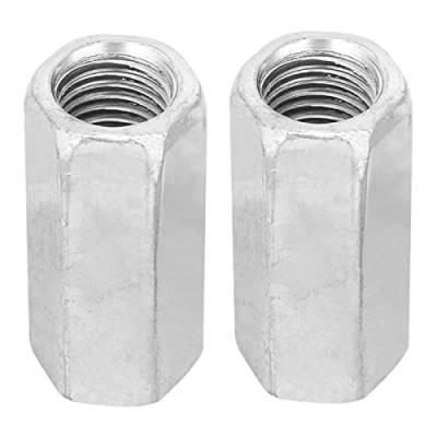 Image of 2Pcs M16*50 Long Rod Coupling Nut Steel Hexagonal Thread Threaded Fasteners