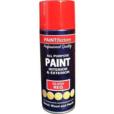 Image of All Purpose RED Gloss 400ML Professional Satin Finish Spray Wood Color Paint