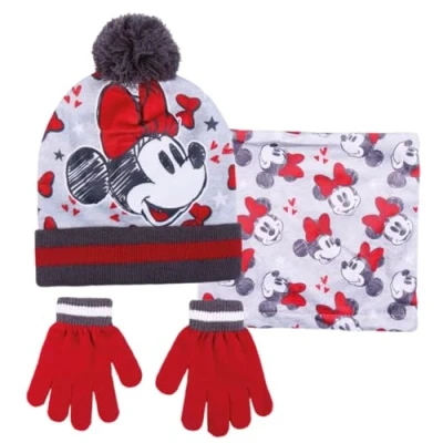 Image of Disney Minnie Mouse 3 Piece Set Red/White One Size