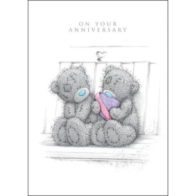 Image of Me To You On Your Anniversary Bear Card