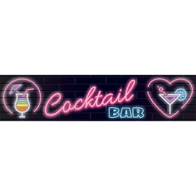 Image of PARTYRAMA.CO.UK Cocktail Bar Heart PVC Party Sign Decoration 110cm x 26cm