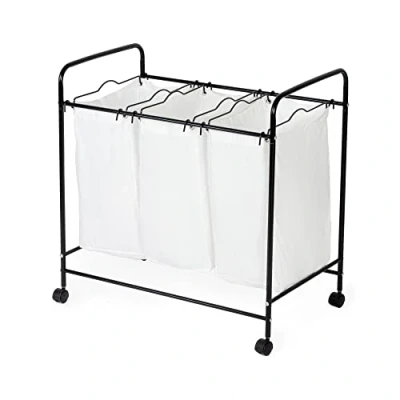 Image of Compactor Laundry Basket, White/Black, 74 x 45.5 75 cm
