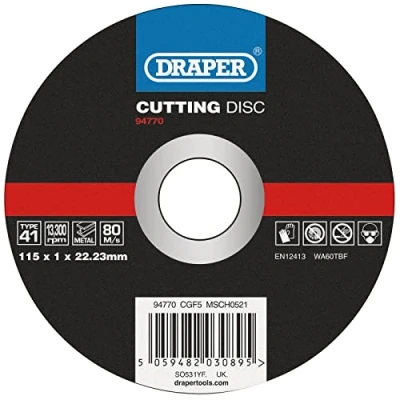 Image of Draper Metal Cutting Disc, 115 x 1 22.23mm
