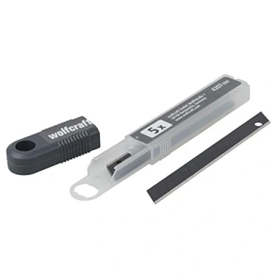 Image of wolfcraft 5 Professional Sharp snap off Blades 9 mm Black I 4207000 Accessory for blade knives
