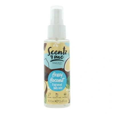 Image of Yardley London Scentz 4 Me Crazy Coconut Body Mist, Tropical &amp; Creamy Fragrance, Long Lasting Spray, Mist 100ml