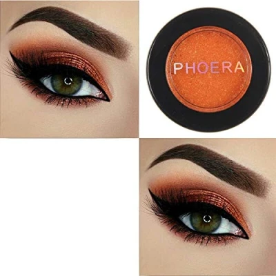 Image of PHOERA Super Vibrant Ultra Metallic Eyeshadow Long Lasting Waterproof Shimmer High Pigment Glitter Eye Shadow Palette Cosmetic Makeup AQUAPURITY (122 SALMON)