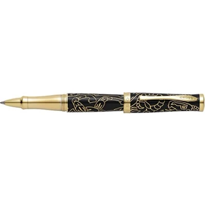 Image of CROSS Special Edition Year of The Goat Lacquer 23 K Gold Rolling Ball Pen Black