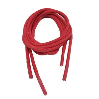Image of Big Laces Round Thin Waxed Shoelaces Red 2mm wide 75cm long