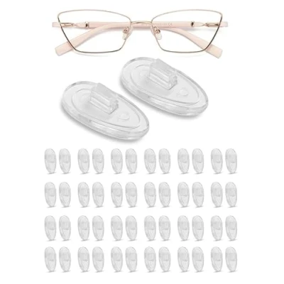 Image of SPORTS WORLD VISION Premium Grade Soft Silicone Nosepads Tear Drop “A Shaped Push Click or Screw In Nose Pads 4 Different Sizes, 11mm, 13mm 15mm, 17mm. Qty for sunglasses eyeglasses