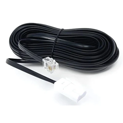 Image of DRUT 10m BT to RJ11 4 Wire (431A) Male UK Telephone Modem Lead Cable 33ft Black