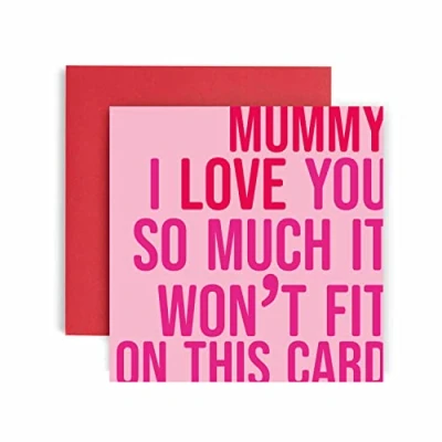Image of Huxters Birthday Cards for Women I Love You Mummy Card her Funny Mother&#039;s Day Fun Happy 14.8cm (Mummy)