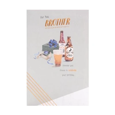 Image of UK Greetings Birthday Card for Brother Gifts Design Thinking of You Range
