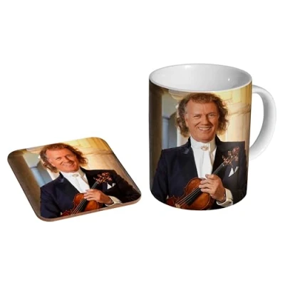 Image of glades André Rieu Portrait Ceramic Coffee Mug + Coaster Gift Set