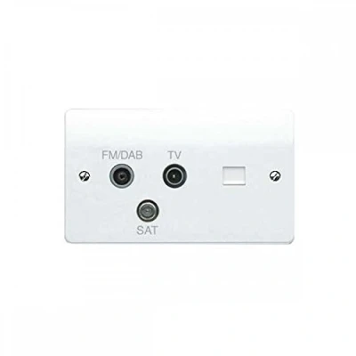 Image of Mk K3561DABWHI 2 Gang TV/FM Dab/SAT Triplexer and BT Secondary