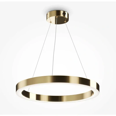 Image of Maytoni Saturno Modern Integrated LED Pendant Ceiling Light Brass, 3100lm, 4000K