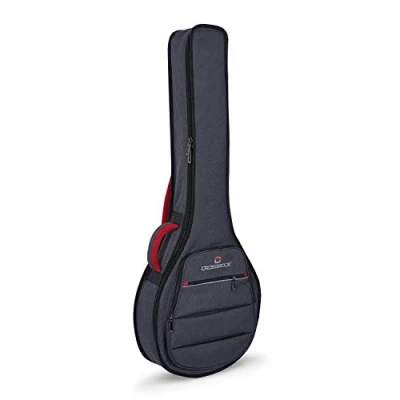 Image of Crossrock CRSG107BJ 5 String Resonator Banjo Bag, 10mm Padding, Backpack Available, Dark Grey (CRSG107BJGR)