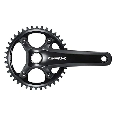 Image of Shimano GRX FC RX810 chainset 40T, single, 11 speed, Hollowtech II, 175 mm, Grey
