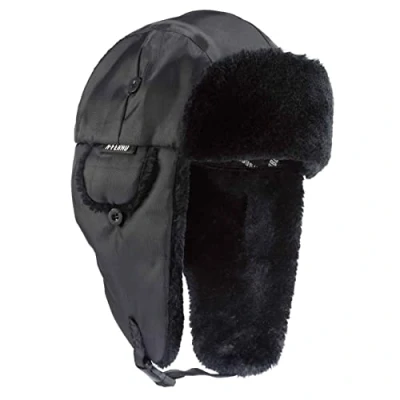 Image of Ergodyne N Ferno 6802 Thermal Winter Trapper Hat, Black, Large/X Large
