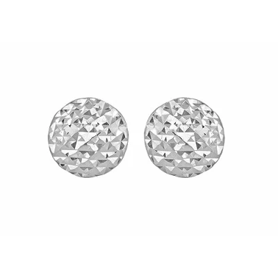 Image of Carissima Gold Women&#039;s 9 ct White Diamond Cut Pyramid Button Stud Earrings