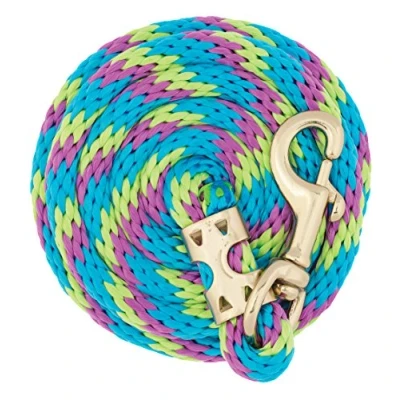 Image of Weaver Leather Poly Value Lead Rope, 5/8&quot; x 8&#039;, Lime Zest/Hurricane Blue/Purple Jazz