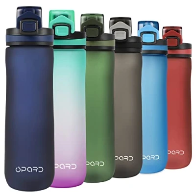 Image of Opard Sports Water Bottle, 600ml BPA Free Non Toxic Tritan Plastic Drinking Bottle with Leak Proof Flip Top Lid for Gym Yoga Fitness Camping