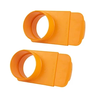 Image of POWERTEC 70295 P2 4 Inch Integrated Blast Gate Clog Resistant, Anti Gap Tapered ABS Plastic Fitting for Dust Collection Systems, 2PK