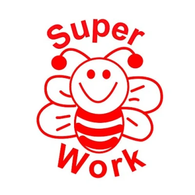 Image of SuperStickers Stamper Solutions Super Work Bee Inked Stamper,Red
