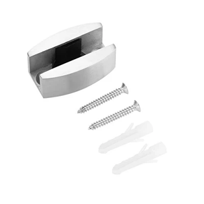 Image of Sliding Shower Door Guide, Stainless Steel Glass Guide Floor Bottom Replacement for Frameless Doors