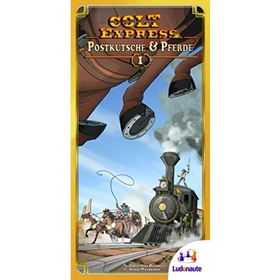 Image of Asmodee 217672 &quot;Colt Express Horses and Stagecoach&quot; Expansion Set