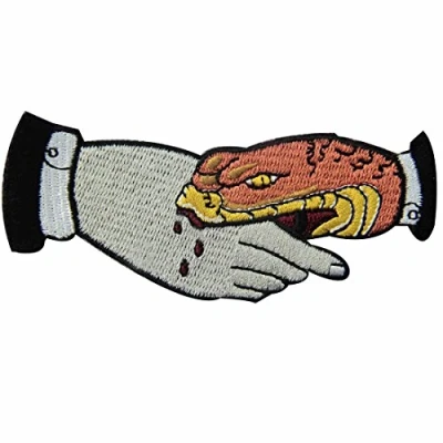 Image of Trust No One Embroidered Badge Iron On Sew Patch