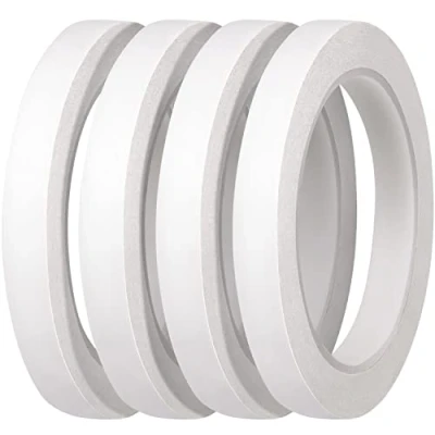 Image of YISUMEI 4 Rolls Double Sided Tape Adhensive Sticky Tapes for Crafts,Gift,Photos,Wallpaper,Card Making 12mmWide and 25m Long