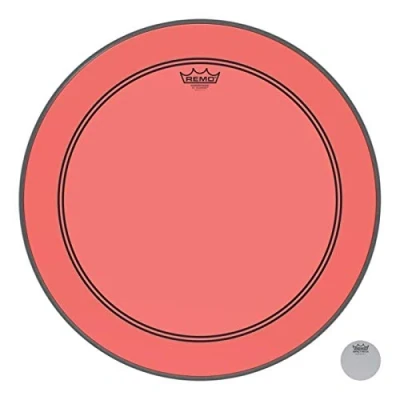 Image of Remo Powerstroke P3 Colortone Red Bass Drumhead, 24&quot;