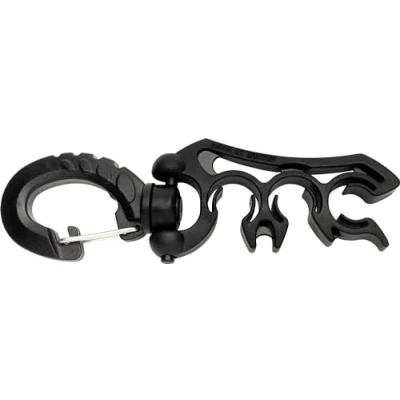 Image of CRESSI Hose Holder Clip 3 Black Support for Diving Whips, Black, One Size, Unisex