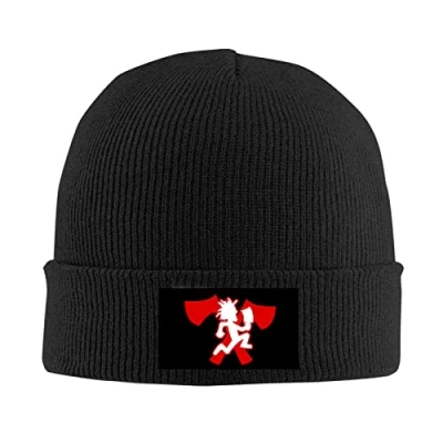 Image of kenwozi Hatchetman ICP Logo Adjustable.Fitted Warm Winter Hat Knit Beanie Snapback Caps Black