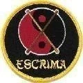 Image of Martial Arts Embroidered Badge Escrima Weapons Yin Yang Patch