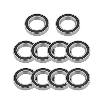 Image of Bindpo Ball Bearing, 10pcs 6802 2RS Deep Groove, High speed Alloy Steel Bearings, Rubber Sealed, 15*24*5mm, for Industrial Equipment
