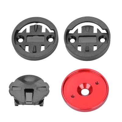 Image of Bike Stem Odometer Holder, Mountain Road Computer Holder Top Cap Stopwatch GPS Speedometer Mount (Red) Riding