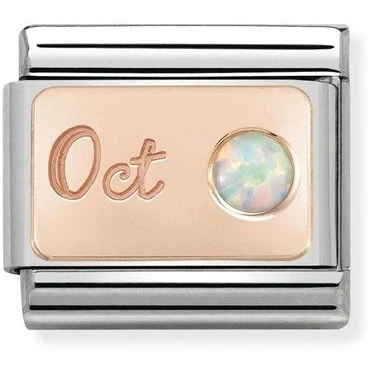 Image of Nomination Rose Gold October Opal Charm