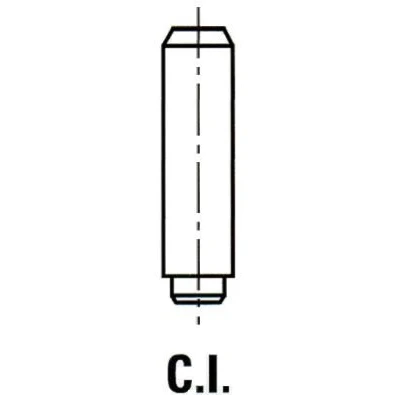 Image of 4265699 Valve Guides FRECCIA G2196 7,03mm Grey Cast Iron