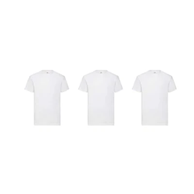 Image of Fruit of the Loom Valueweight Men&#039;s T Shirt, 3 Pack, white, M
