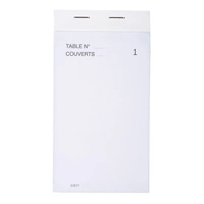 Image of Exacompta Ref. 96201E 1 Waiter Pad 50 carbonless sheets numbered in duplicate Size 8x15 cm