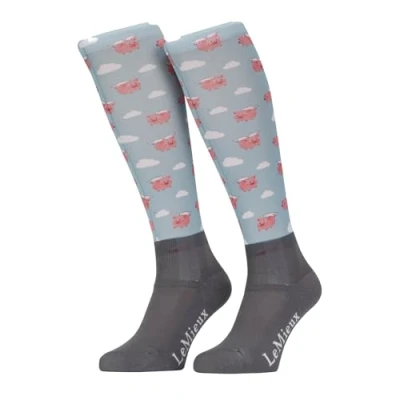 Image of LeMieux Footsies Childrens Socks Flying Pigs