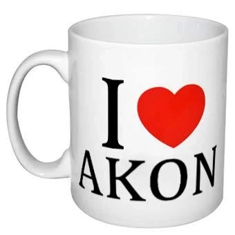 Image of EC C592 I Love Akon Mug, Ceramic