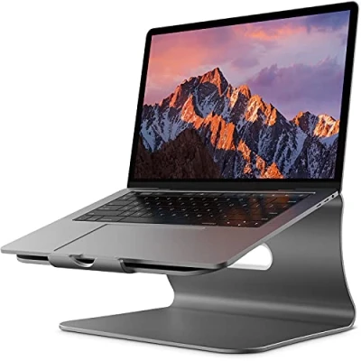 Image of Bestand Laptop Stand Aluminum Cooling Computer Holder for Apple MacBook Air Pro 11 16&quot; Laptops (Space Gray)